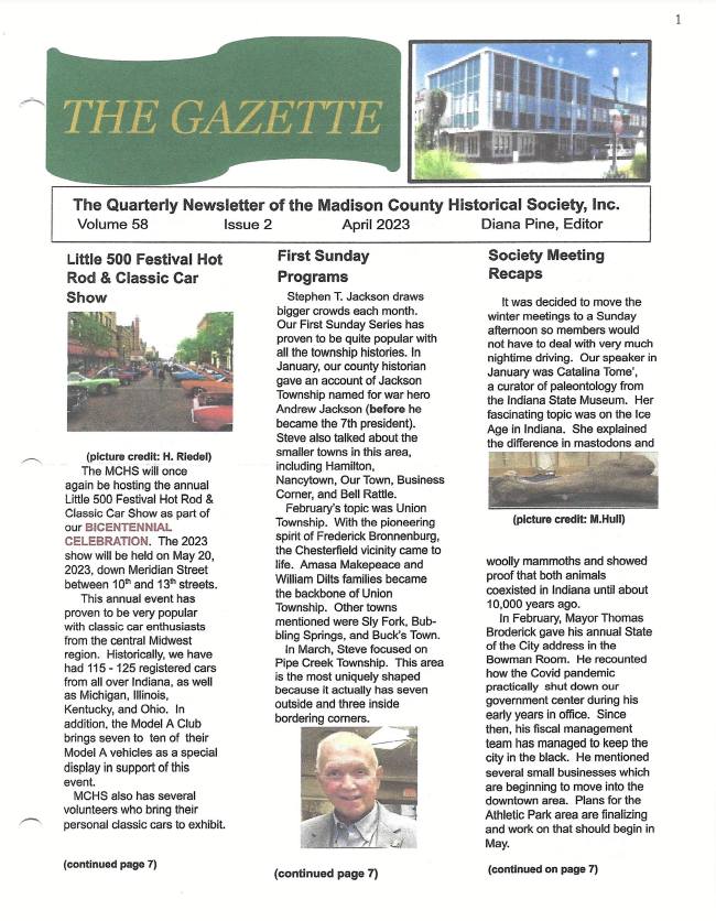 Madison County, Indiana Newsletter April 2023