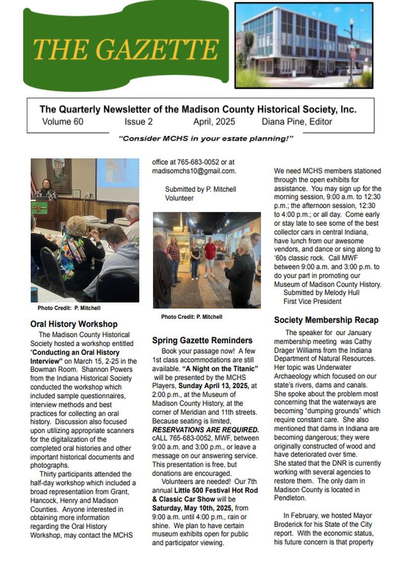 Madison County, Indiana Newsletter Oct 2024