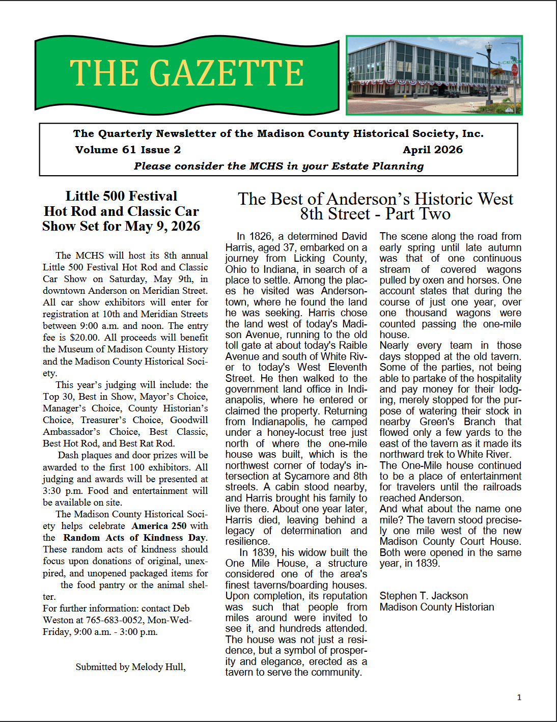 Madison County, Indiana Newsletter Oct 2024